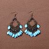 Bohemian tassel turquoise earrings JU8957-28-1