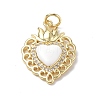 Eco-Friendly Rack Plating Brass Micro Pave Cubic Zirconia Pendants KK-F845-33G-02-1