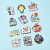 24Pcs 12 Styles Wood Pendants WOOD-FS0001-39-7