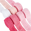 BENECREAT 14M 7 Style Pink Series Elastic Crochet Headband Ribbon OCOR-BC0005-35-1