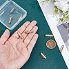 10Pcs Tube Brass Slide Lock Clasps KK-GA0002-44-3
