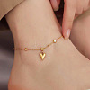 Titanium Steel Charm Anklets for Women WG18C2B-36-1