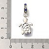 Rack Plating Alloy Rhinestone European Dangle Charms FIND-H005-45P-02-3