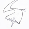 304 Stainless Steel Pendant Necklaces NJEW-G287-05P-1