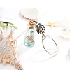 Glass Wishing Bottle Pendant Keychain PW-WG5EE2B-02-1