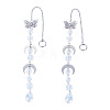2Pcs Glass Teardrop Window Hanging Suncatchers HJEW-TADJ0019-1