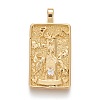 Brass Micro Pave Clear Cubic Zirconia Pendants ZIRC-Z004-01K-1