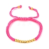 Polyester Cord Braided Bead Bracelets for Women BJEW-L698-01G-09-4