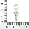 Brass Pave Gold Cubic Zirconia European Dangle Charms KK-K407-37S-01-3