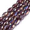 Electroplate Transparent Glass Beads Strands GL-N002-01A-A16-1