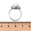 Adjustable Brass Micro Pave Cubic Zirconia Finger Rings CU-CBABA66-02P-5