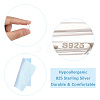925 Sterling Silver Spring Gate Rings with Double Sided Suede Fabric Silver Polishing Cloth STER-BBC0009-26-6