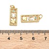 Brass Micro Pave Cubic Zirconia Pendants KK-A291-14G-3