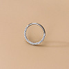 F136 Titanium Alloy Micro Pave Clear Cubic Zirconia Cartilage Earrings WG72C09-03-1-1