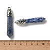 Natural Blue Spot Jasper Pointed Big Pendants G-Z055-01P-07-3