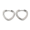 Rack Plating Brass Heart Hoop Earrings for Women EJEW-D059-23P-1