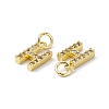 Real 18K Gold Plated Brass Micro Pave Clear Cubic Zirconia Charms KK-E068-VB452-H-3