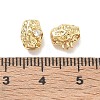 Brass Micro Pave Clear Cubic Zirconia Beads CU-CBA91C0-01G-3