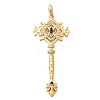 Brass Micro Pave Cubic Zirconia Big Pendants X1-KK-B147-04G-05-1