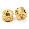 Rack Plating Eco-Friendly Brass Micro Pave Clear Cubic Zirconia Beads LS-KK-M258-05G-2