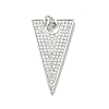 Brass Micro Pave Clear Cubic Zirconia Pendants KK-L254-01P-1