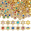 250Pcs 10 Colors Alloy Rhinestone Cabochons FIND-PH0059-67-1