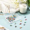 40Pcs 10 Colors Real 18K Gold Plated Plated Brass Enamel Beads KK-NB0001-45-5