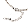 Face Mask Shape Alloy Link Anklets AJEW-AN00308-04-3