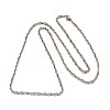 304 Stainless Steel Rope Chain Necklaces and Bracelets Jewelry Sets SJEW-L410-03P-3