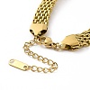 304 Stainless Steel Mesh Chain Bracelet for Men Women BJEW-P286-02G-3