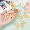 15Pcs 3 Styles Hollow Butterfly Acrylic Mirror Effect Cake Toppers DIY-SC0024-81A-3