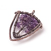 Natural Amethyst Chip Big Pendants G-F650-B04-3