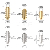 6Pcs 6 Styles Multi-Strand Brass Magnetic Slide Lock Clasps Set KK-FS0001-22-5