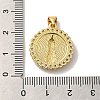Rack Plating Brass Micro Pave Cubic Zirconia with Synthetic Opal Pendants KK-D088-13G-4