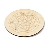 Sacred Geometric Wooden Grid DJEW-F028-01H-2