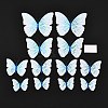 PVC Plastic Artificial 3D Butterfly Decorations DIY-I072-02B-1