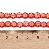 Handmade Millefiori Glass Flat Round Bead Strands LK-P010-02-3