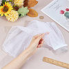 Long Mesh Tulle Bridal Veils with Combs & Plastic Pearl OHAR-WH0025-13-4