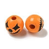 Printed Wood European Beads WOOD-G022-08A-03-2