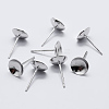 Anti-Tarnish Rhodium Plated 925 Sterling Silver Ear Stud Findings STER-K167-043A-P-2