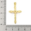 Cross Rack Plating Brass Cubic Zirconia Pendants KK-Z053-13G-03-3
