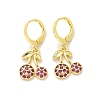 Brass Micro Pave Clear Cubic Zirconia Stud Earrings EJEW-P303-06G-4
