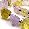 Nuggets Natural Lemon Quartz and Amethyst Beads Strands G-N0135-09-2