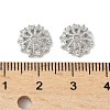 Brass Micro Pave Clear Cubic Zirconia Bead Caps KK-V015-08P-2