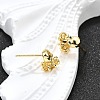 Octopus Brass Micro Pave Cubic Zirconia Stud Earrings EJEW-H157-02G-3