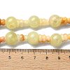 Natural Xiuyan Jade 3-Hole Guru Bead Strands G-K149-48-4