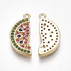 Brass Cubic Zirconia Pendants X-KK-S348-317-2