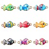 45Pcs 9 Colors Alloy Enamel Connector Charms FIND-CJ0002-85-1
