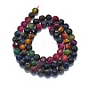 Dyed & Heated Natural Tiger Eye Beads Strands G-G927-31-2