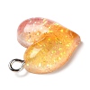 Gradient Color Transparent Resin Pendants RESI-A023-01C-3